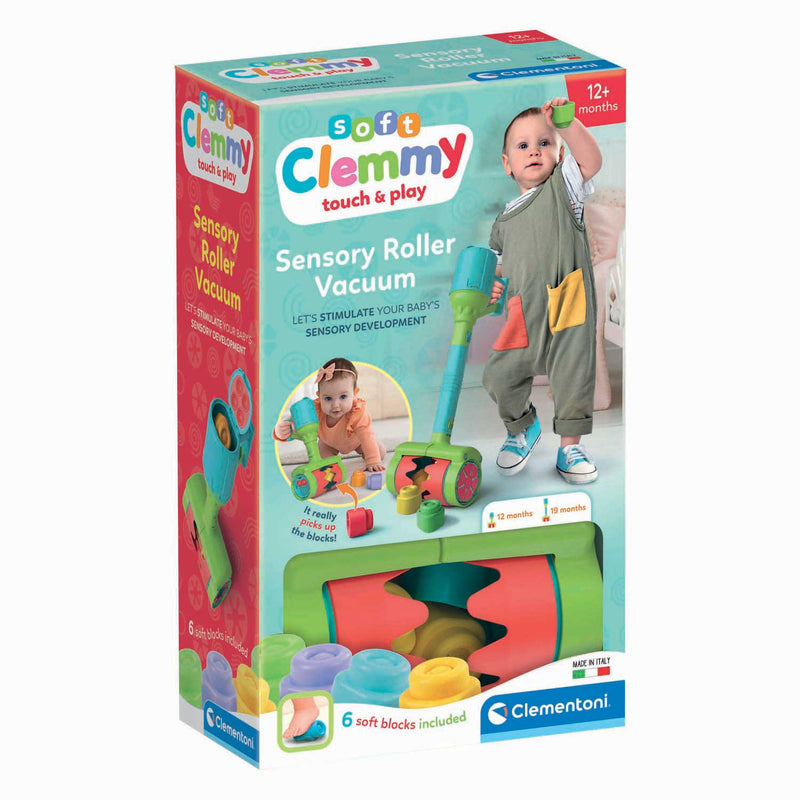 Load image into Gallery viewer, Clementoni soft clemmy stofzuiger met 6 blokken
