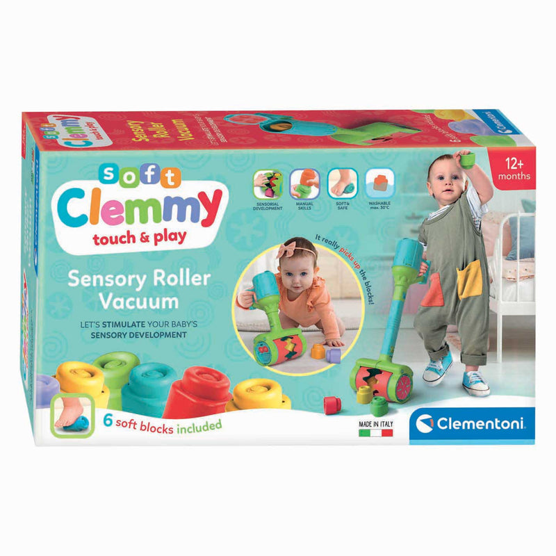 Load image into Gallery viewer, Clementoni soft clemmy stofzuiger met 6 blokken
