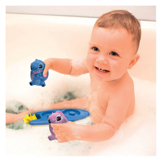 Clementoni disney baby stitch angel badspeelgoed - waterspeelgoed baby surf set - badspeeltjes - speelgoed voor in bad vanaf 6 maanden