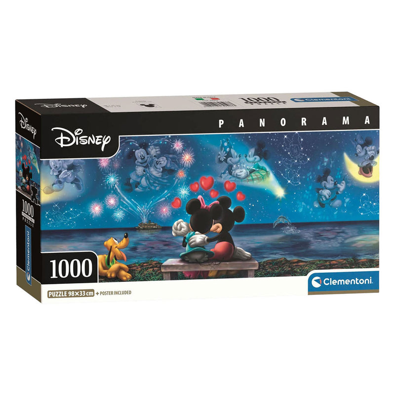 Afbeelding laden in galerijviewer, Clementoni legpuzzel mickey en minnie panorama - 1000st.
