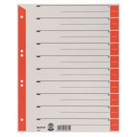 Numerieke tabbladen leitz 1652 rood karton