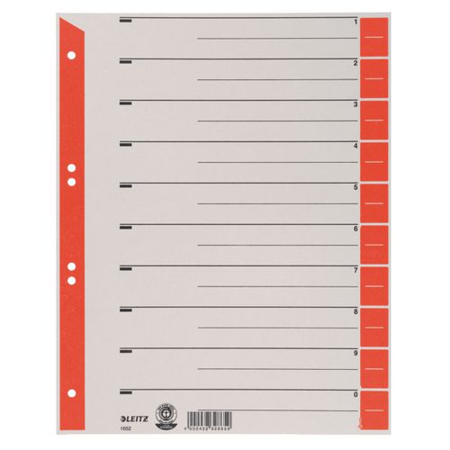 Tabbladen leitz 230 g m² rood