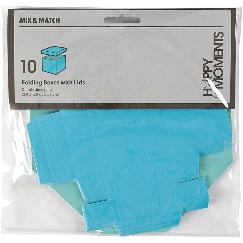 Load image into Gallery viewer, Https: www.cchobby.nl vouwdoos-afm-5-5x5-5-cm-250-gr-lichtturquoise-donkerturquoise-10-stuk-1-doos

