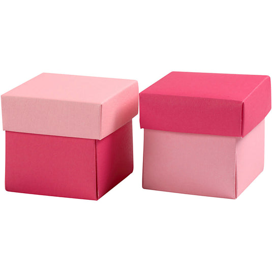 Creativ company vouwdoos, afm 5,5x5,5 cm, 250 gr, roze, 10 stuk 1 doos