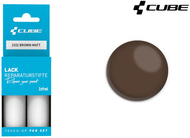 Cube touch-up pen set brown matt