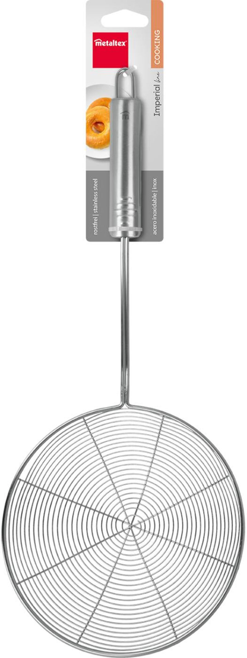 Afbeelding laden in galerijviewer, Metaltex schuimspaan voor frituur ø16cm rvs 40cm
