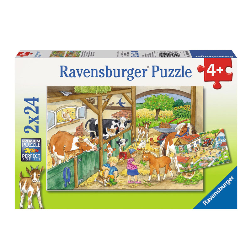 Load image into Gallery viewer, Ravensburger vrolijk boerderijleven, 2 x 24st.
