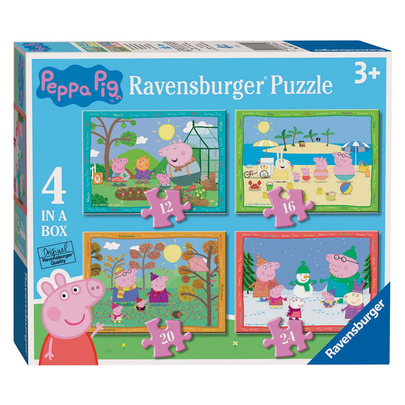 Load image into Gallery viewer, Ravensburger peppa pig seizoenen puzzel, 4in1
