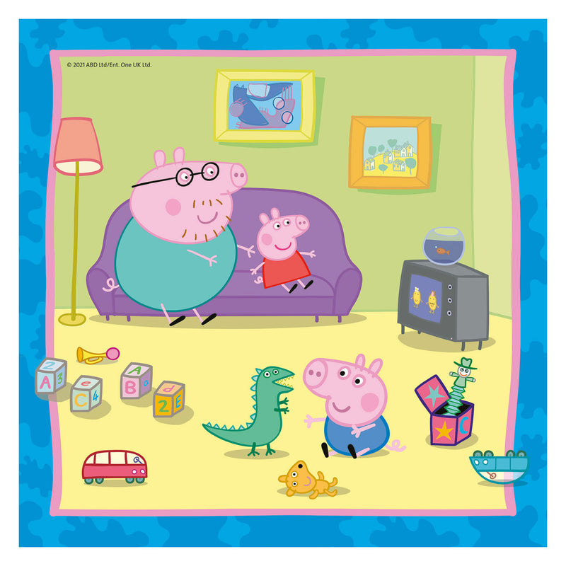 Load image into Gallery viewer, Ravensburger familie en vrienden van peppa pig legpuzzel, 3x49st.
