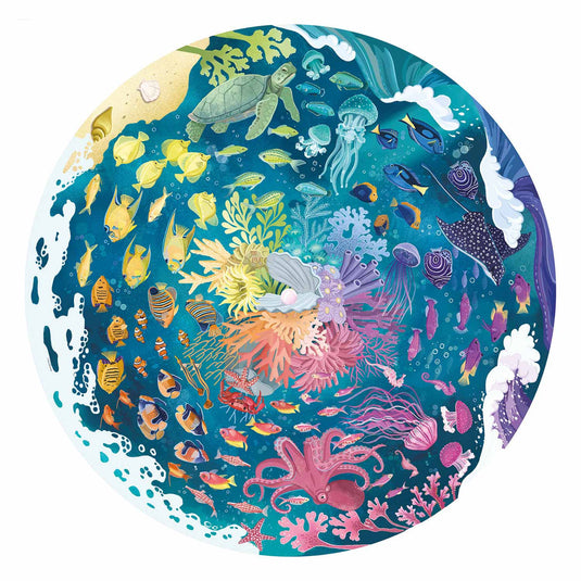 Ravensburger round puzzle circle of colors ocean and submarine - legpuzzel - 500 stukjes