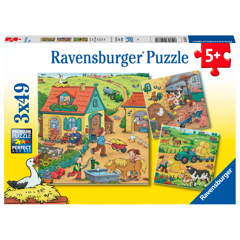 Load image into Gallery viewer, Ravensburger op de boerderij, 3x49st.
