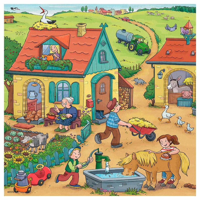 Afbeelding laden in galerijviewer, Ravensburger puzzel boerderij - 3x49 stukjes - kinderpuzzel
