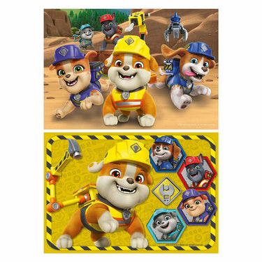 Ravensburger legpuzzel paw patrol rubble crew - 2x12 stukjes karton.