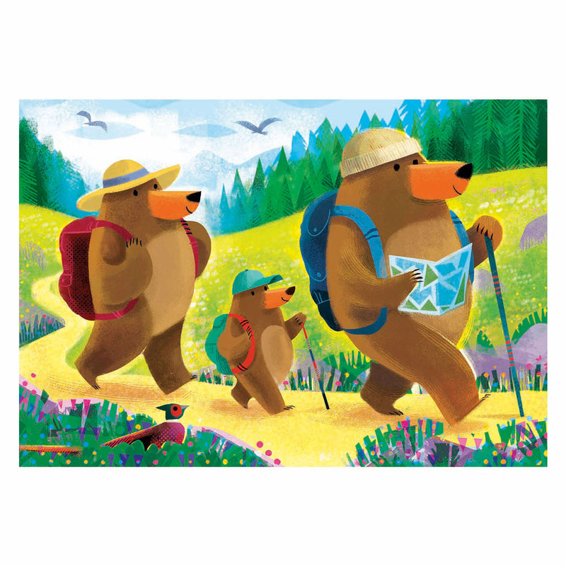 Load image into Gallery viewer, Ravensburger legpuzzel berenfamilie vakantie - 2x24st.

