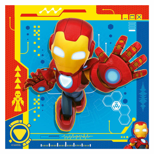 Ravensburger legpuzzel iron man en zijn geweldige vrienden - 3x49st.