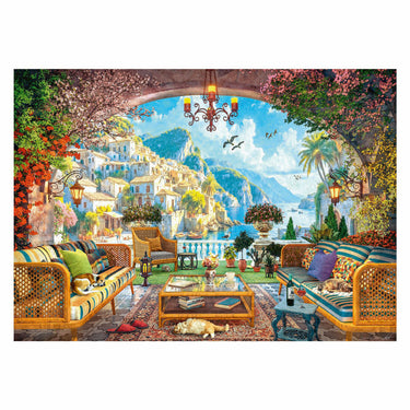 Ravensburger puzzel mediterranean terrace view - legpuzzel - stukjes