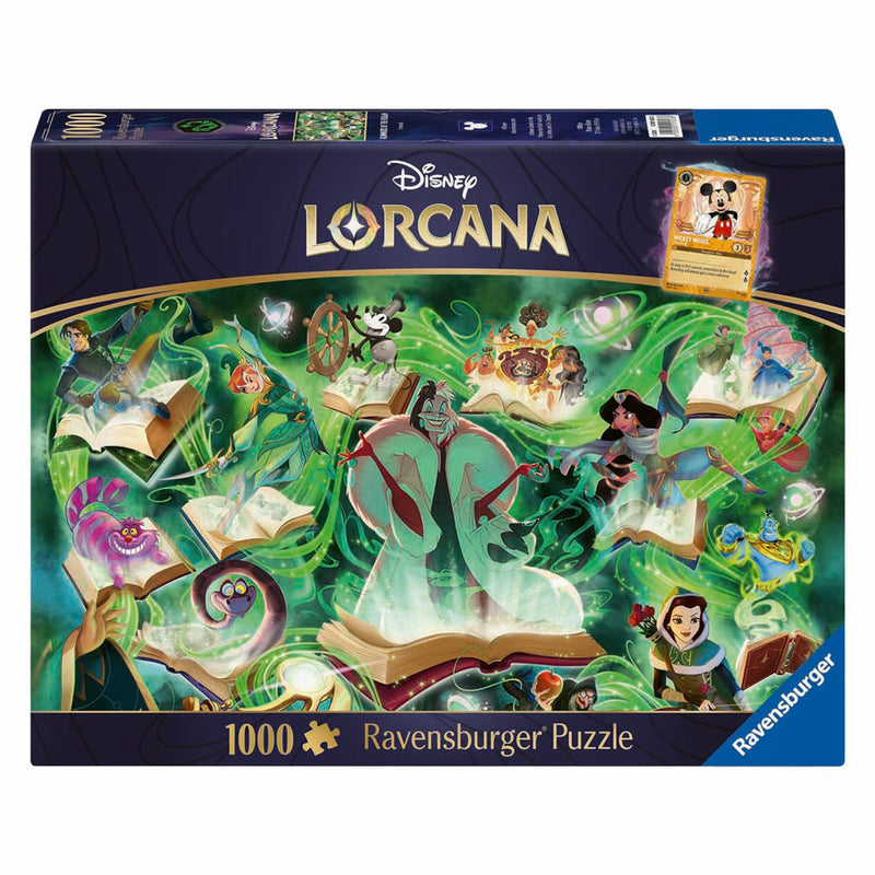 Load image into Gallery viewer, Ravensburger legpuzzel disney lorcana glimmers of the realm: emerald - 1000st.
