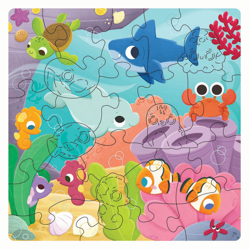 Load image into Gallery viewer, Ravensburger houten legpuzzel onderwaterdieren - 22st.
