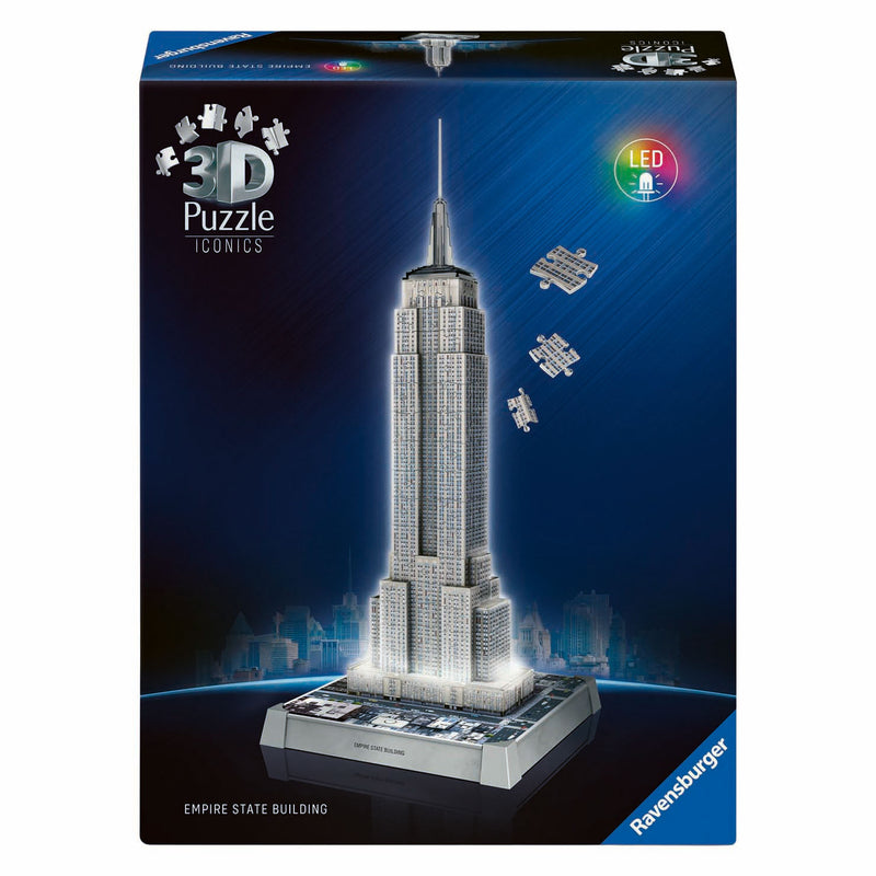 Afbeelding laden in galerijviewer, Ravensburger 3d puzzel iconics empire state building - met licht - 241st.
