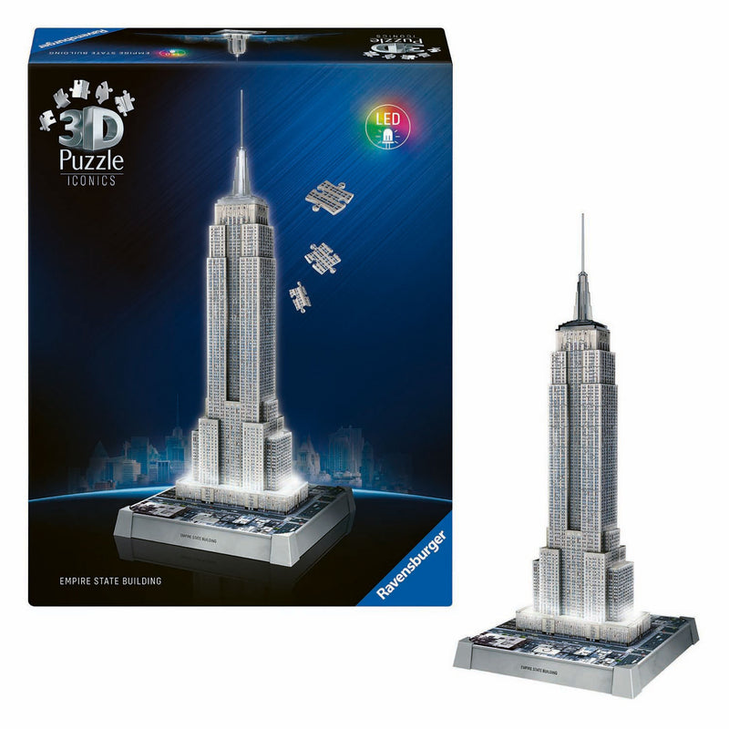 Afbeelding laden in galerijviewer, Ravensburger 3d puzzel iconics empire state building - met licht - 241st.
