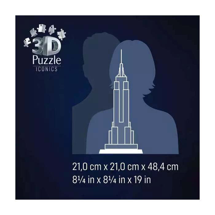 Afbeelding laden in galerijviewer, Ravensburger 3d puzzel iconics empire state building - met licht - 241st.
