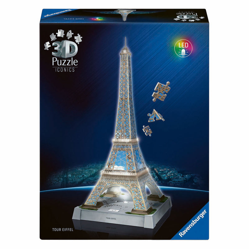 Load image into Gallery viewer, Ravensburger 3d puzzel iconics eiffeltoren - met licht - 243st.
