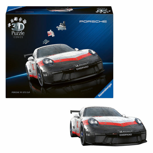 Ravensburger 3d puzzel iconics porsche 911 gt3 cup - 154st.
