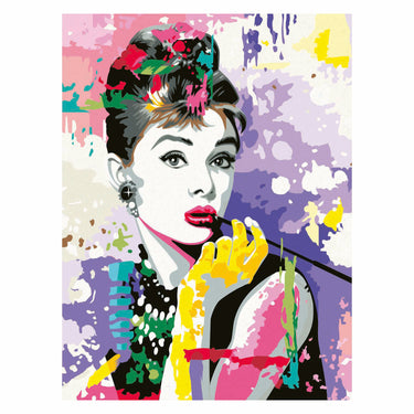 Ravensburger schilderen op nummer set - audrey hepburn canvas kunst.