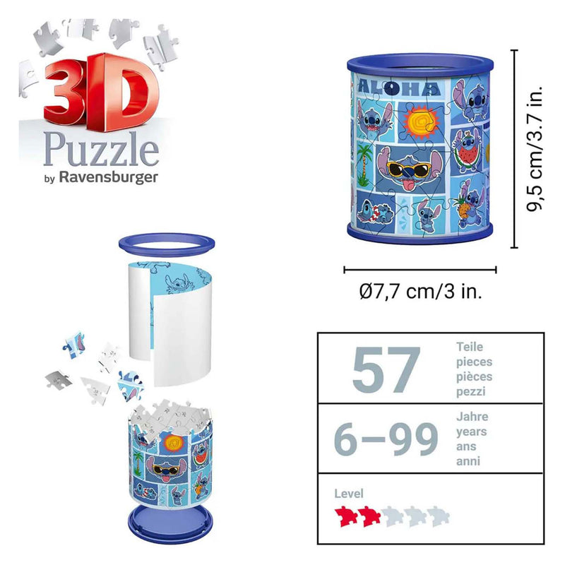 Chargez l'image dans la visionneuse de la galerie, Ravensburger 3d puzzel disney stitch pennenhouder - 54 stukjes.
