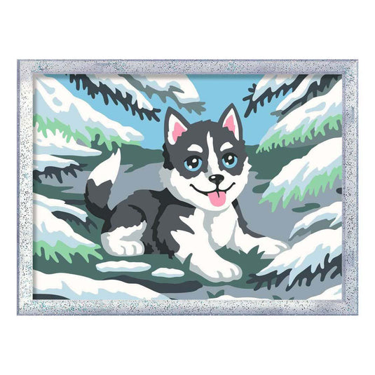Ravensburger creart schilderen op nummer - ondeugende husky