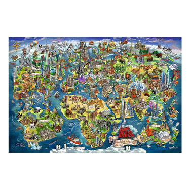 Ravensburger legpuzzel illustrated world map - 5000st.