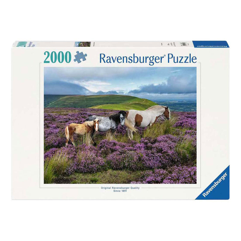 Load image into Gallery viewer, Ravensburger legpuzzel wild horses in the heather - 2000st.
