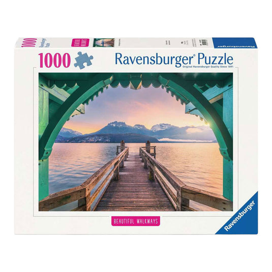 Ravensburger legpuzzel footbridge at lac d'annecy - 1000st.