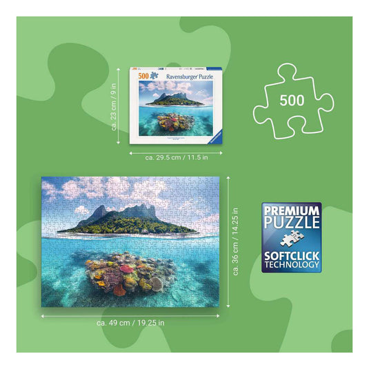 Ravensburger – eiland en koraalwereld – legpuzzel – 500 stukjes