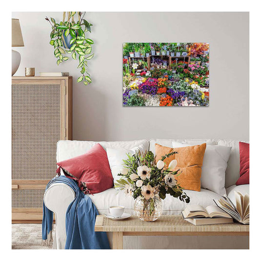 Ravensburger – bloemenmarkt, frankrijk – legpuzzel – 500 stukjes