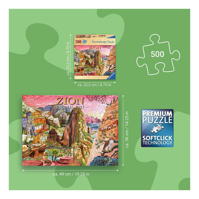 Chargez l'image dans la visionneuse de la galerie, Ravensburger – zion national park – legpuzzel – 500 stukjes
