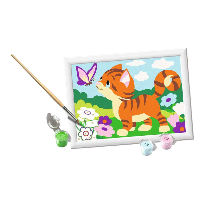 Load image into Gallery viewer, Ravensburger creart schilderen op nummer - kat met vlinder
