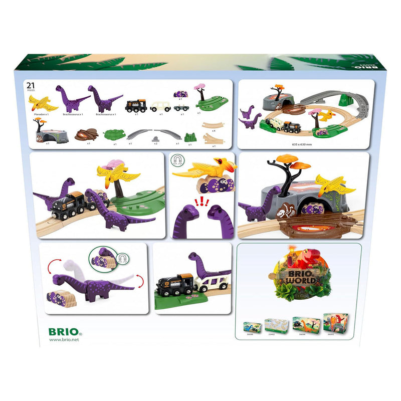 Chargez l'image dans la visionneuse de la galerie, Brio treinbaan avonturenset - dinosaurus - 21-delig
