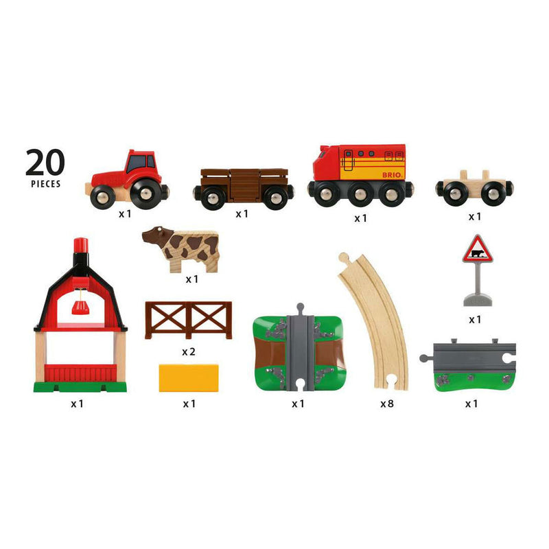 Afbeelding laden in galerijviewer, Brio treinset met boerderij - 20dlg.
