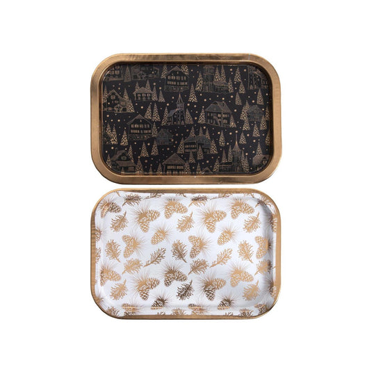 Svenska living dienblad 34x23x1,5cm metaal