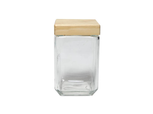 Kitchen tools voorraadpot glas 11x11xh18,5cm 1,7l