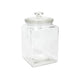 Voorraadpot glas vierkant met deksel 3l ø14,4xø24cm