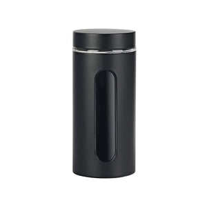 Kitchen tools voorraadpot venster zwart mat 1,2l glas