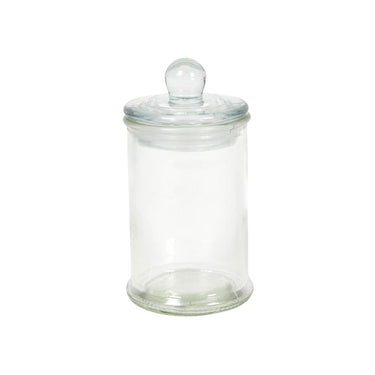 Voorraadpot glas knop ã˜6x11cm
