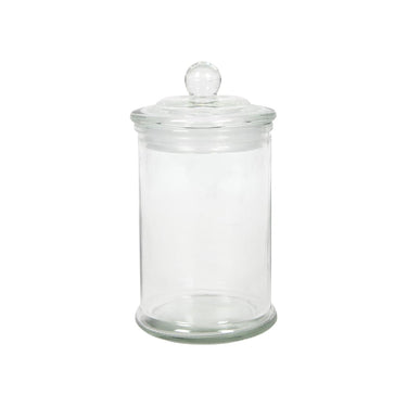 Voorraadpot glas knop ã˜8x14,5cm