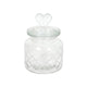 Voorraadpot hart glas ø10,5xh20cm