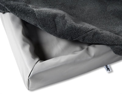 Load image into Gallery viewer, Bia bed fleece hoes hondenmand grijs
