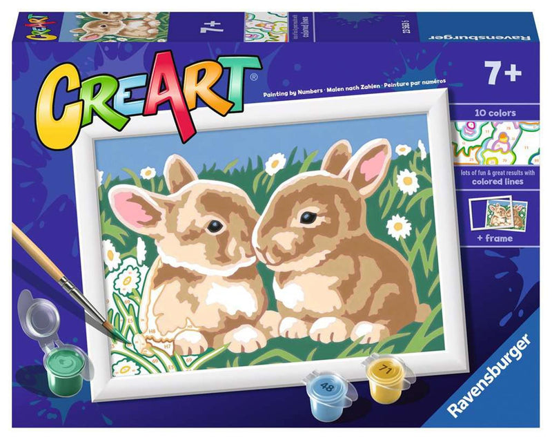Load image into Gallery viewer, Ravensburger creart schilderen op nummer - pluizige konijntjes
