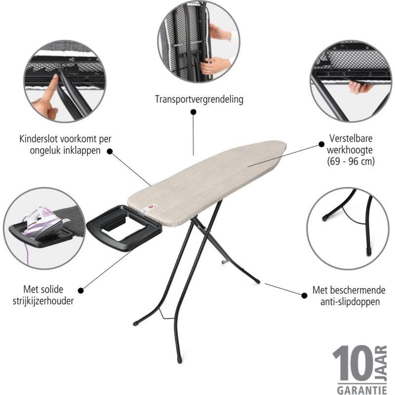 Load image into Gallery viewer, Brabantia strijkplank b grey 124x38cm
