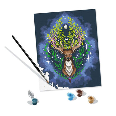 Ravensburger pixie cold: mystic deer - schilderen op nummer voor volwassenen